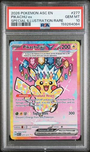 2026 POKEMON ASC EN-ASCENDED HEROES #277 PIKACHU ex SPECIAL ILLUSTRATION RARE