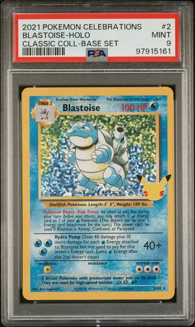 ***MINT 9***2021 POKEMON CELEBRATIONS CLASSIC COLLECTION BLASTOISE-HOLO