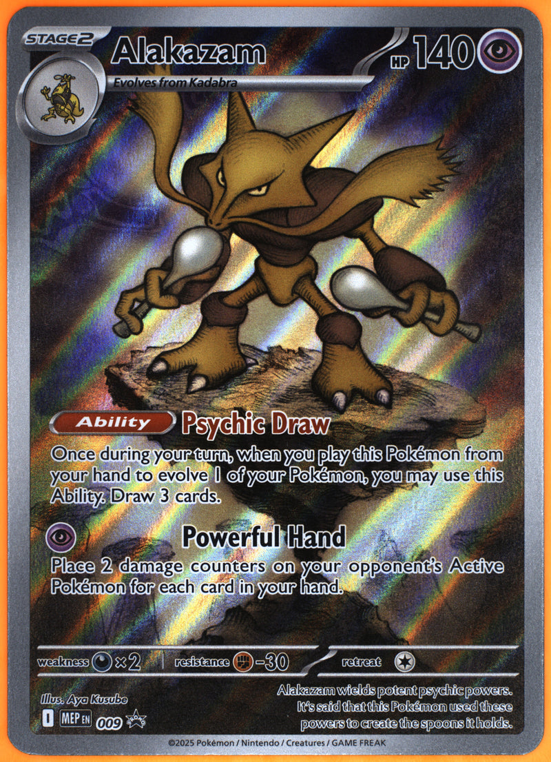 TAG 9 - ALAKAZAM 2025 2025 POKÉMON MEGA EVOLUTION BLACK STAR PROMOS