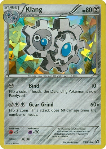 Klang (75/114) (Cracked Ice Holo) (Blister Exclusive) [Black & White: Base Set]
