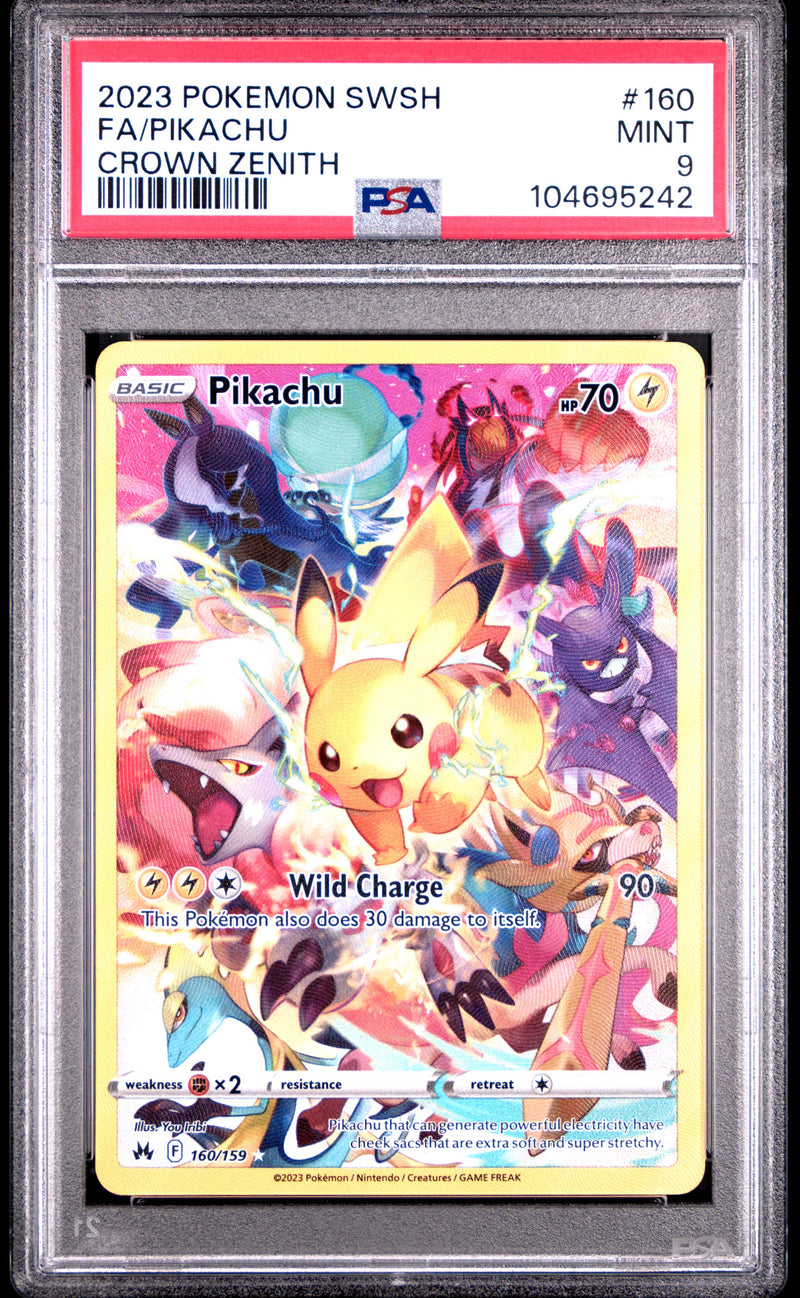 PSA 9 - FA/PIKACHU CROWN ZENITH 2023 POKEMON SWORD AND SHIELD CROWN ZENITH