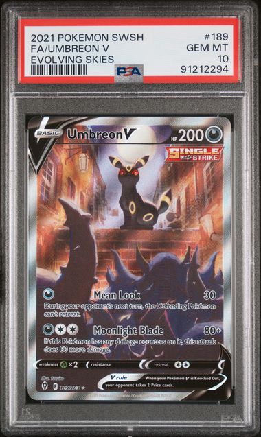 ***GEM MT 10***2021 POKEMON SWORD & SHIELD EVOLVING SKIES FA/UMBREON V