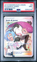 PSA 9 - FA/JESSIE & JAMES HIDDEN FATES 2019 POKEMON SUN & MOON HIDDEN FATES
