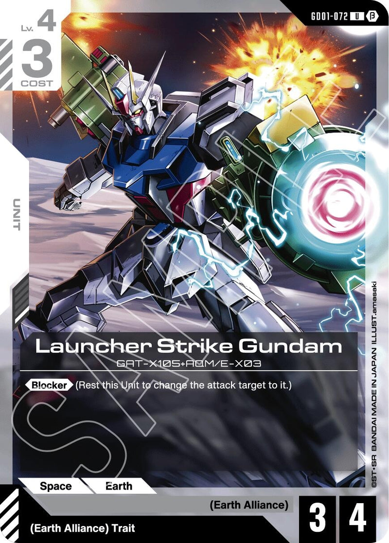 Image for Launcher Strike Gundam (GD01-072) (Edition Beta) - Gundam Card Game