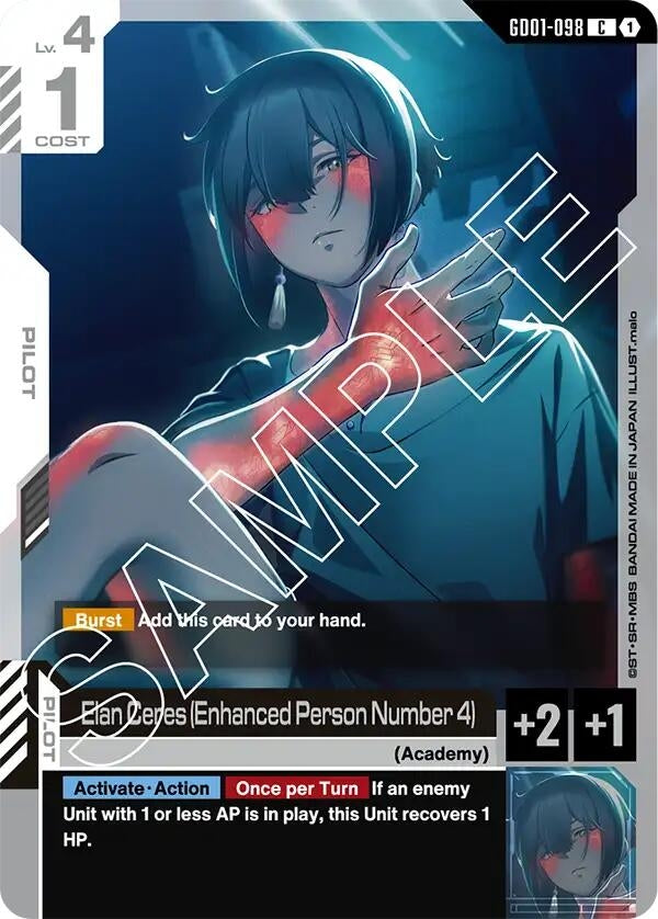 Image for Elan Ceres (Enhanced Person Number 4) (GD01-098) (Newtype Rising) - Gundam Card Game