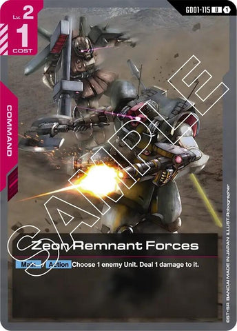 Image for Zeon Remnant Forces (GD01-115) (Newtype Rising) - Gundam Card Game