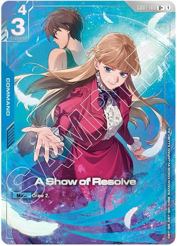 A Show of Resolve (U+) (PB01) (GD01-100) (Gundam Promotional Cards)
