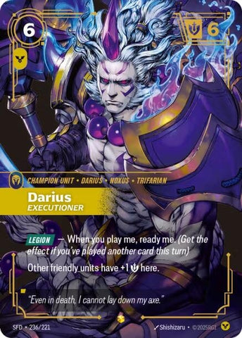 Image for Darius - Executioner (Overnumbered) (236/221) (Spiritforged) - Riftbound: League of Legends Trading Card Game
