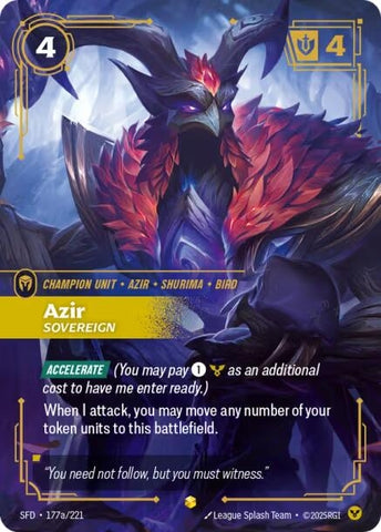 Azir - Sovereign (Alternate Art) (177a/221) (Spiritforged)
