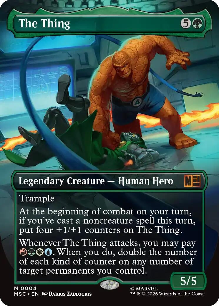 Image for The Thing (Borderless) (4) (Commander: Marvel Super Heroes) - Magic: The Gathering