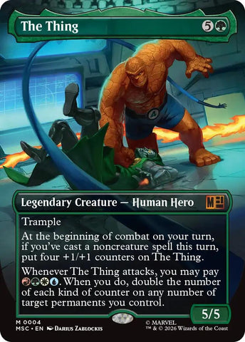 Image for The Thing (Borderless) (4) (Commander: Marvel Super Heroes) - Magic: The Gathering