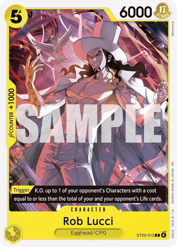 Image for Rob Lucci (ST29-013) (ST-29: Starter Deck 29 Egghead) (ST-29) - One Piece Card Game