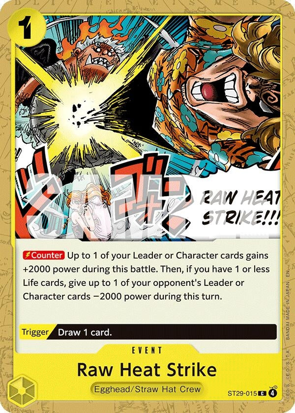 Image for Raw Heat Strike (ST29-015) (ST-29: Starter Deck 29 Egghead) (ST-29) - One Piece Card Game