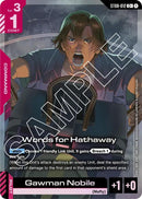 Image for Words for Hathaway (C+) (ST08-012) (Starter Deck 08: Flash of Radiance) - Gundam Card Game