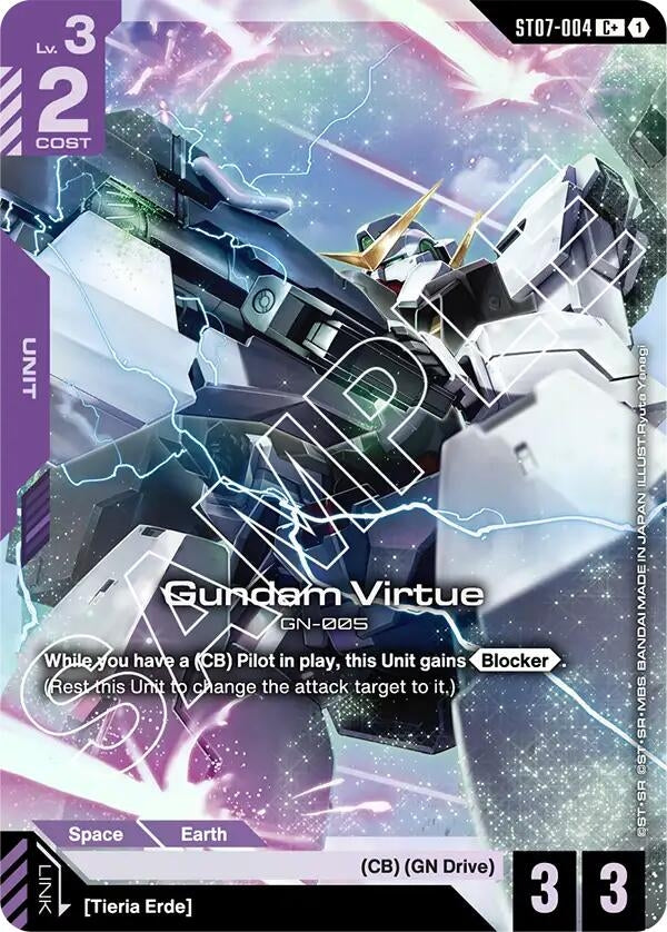 Image for Gundam Virtue (ST07-004) (C+) (ST07-004) (Starter Deck 07: Celestial Drive) - Gundam Card Game