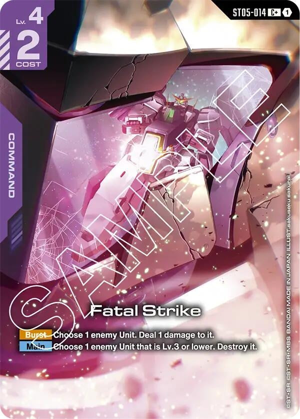Image for Fatal Strike (C+) (ST05-014) (Starter Deck 07: Celestial Drive) - Gundam Card Game