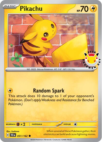 Pikachu (051/162) (Pokemon Day 2026) [Miscellaneous Cards]