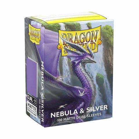 Image for Dragon Shield Dual Matte Standard Sleeves - Nebula & Silver (100 Pack) - Card Sleeves