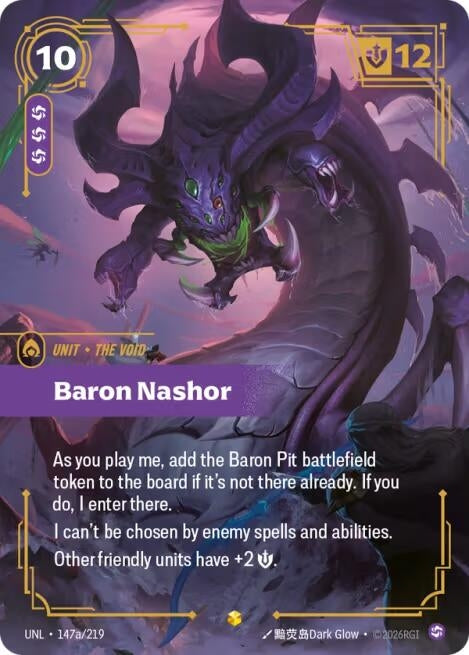 Image for Baron Nashor (Alternate Art) (147a/219) (Unleashed) - Riftbound: League of Legends Trading Card Game