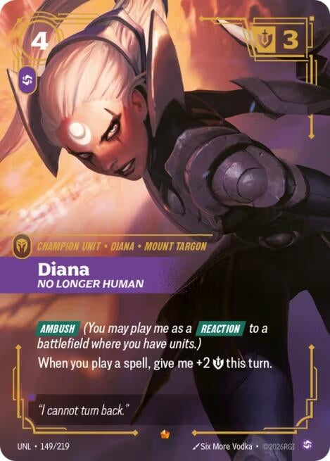 Image for Diana - No Longer Human (149/219) (Unleashed) - Riftbound: League of Legends Trading Card Game