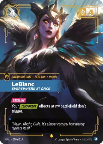 Image for LeBlanc - Everywhere At Once (Alternate Art) (090a/219) (Unleashed) - Riftbound: League of Legends Trading Card Game