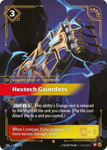 Image for Hextech Gauntlets (188/219) (Unleashed) - Riftbound: League of Legends Trading Card Game