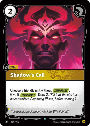 Image for Shadow's Call (165/219) (Unleashed) - Riftbound: League of Legends Trading Card Game