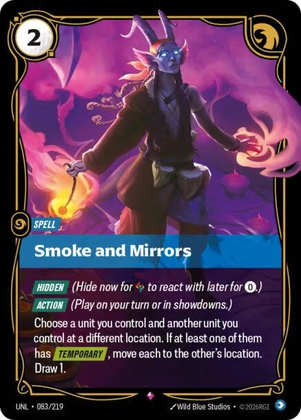 Image for Smoke and Mirrors (083/219) (Unleashed) - Riftbound: League of Legends Trading Card Game