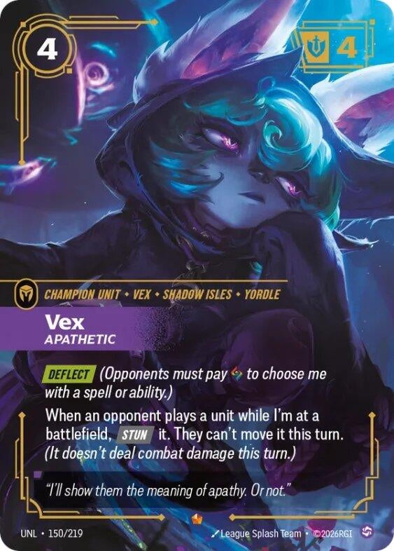 Image for Vex - Apathetic (150/219) (Unleashed) - Riftbound: League of Legends Trading Card Game