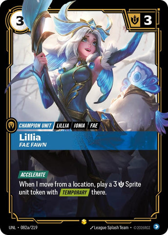 Image for Lillia - Fae Fawn (Alternate Art) (082a/219) (Unleashed) - Riftbound: League of Legends Trading Card Game