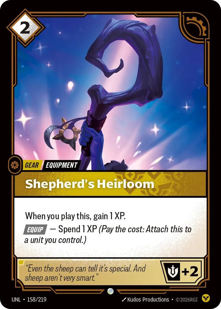 Image for Shepherd's Heirloom (158/219) (Unleashed) - Riftbound: League of Legends Trading Card Game