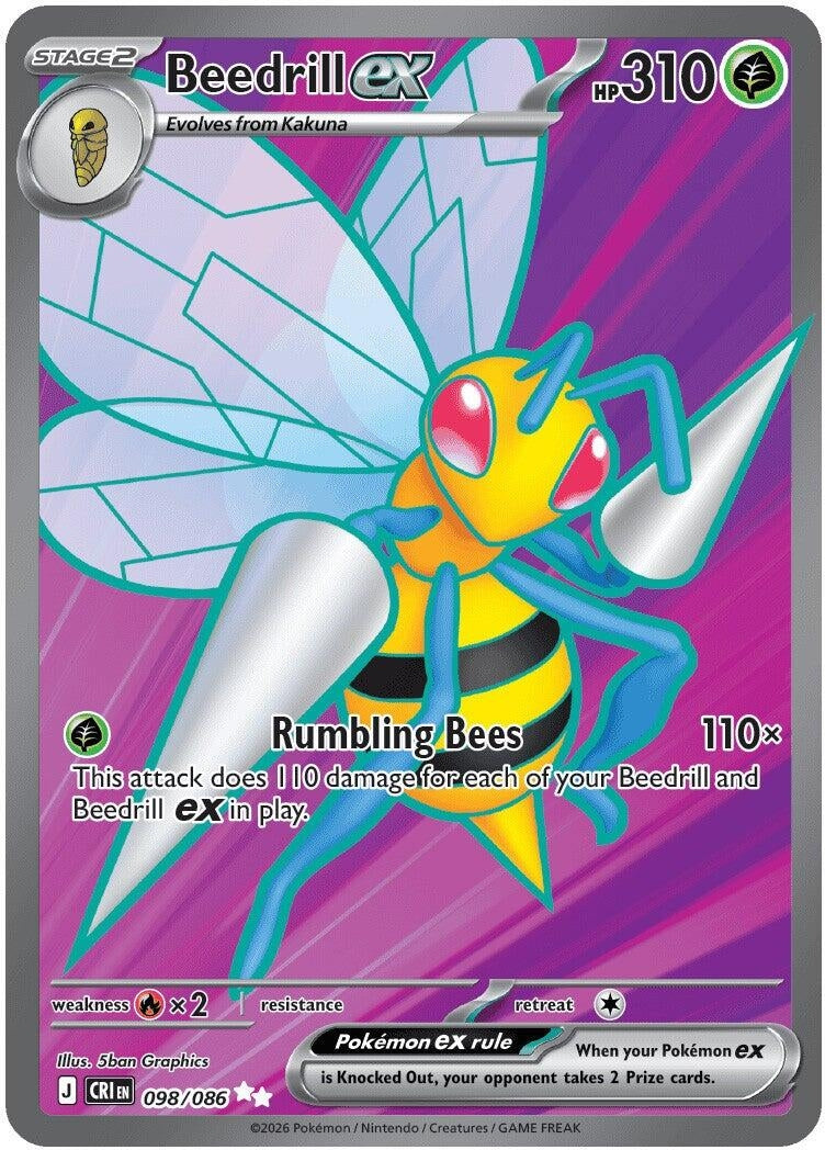 Image for Beedrill ex (098/086) (ME04: Chaos Rising) - Pokemon
