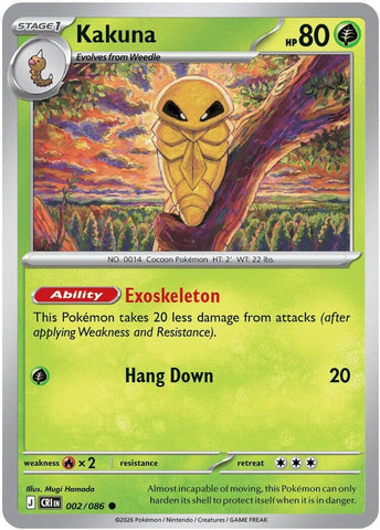 Image for Kakuna (002/086) (ME04: Chaos Rising) - Pokemon