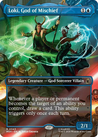 Image for Loki, God of Mischief (Borderless) (343) (Marvel Super Heroes) - Magic: The Gathering
