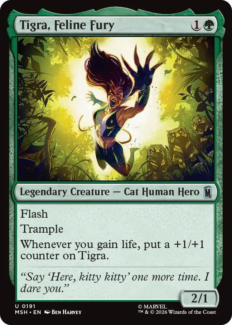 Image for Tigra, Feline Fury (191) (Marvel Super Heroes) - Magic: The Gathering