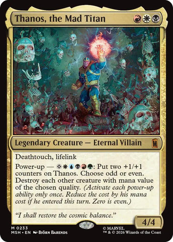 Image for Thanos, the Mad Titan (233) (Marvel Super Heroes) - Magic: The Gathering
