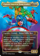 Image for Captain America, Team Leader (Borderless) (5) (Commander: Marvel Super Heroes) - Magic: The Gathering