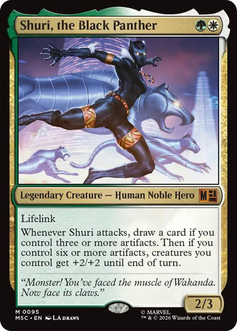 Image for Shuri, the Black Panther (Surge Foil) (95) (Commander: Marvel Super Heroes) - Magic: The Gathering