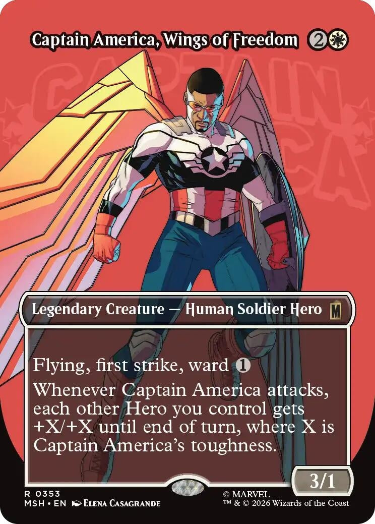 Captain America, Wings of Freedom (Borderless) (353) (Marvel Super Heroes)