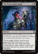 Image for Too Evil to Stay Dead (118) (Marvel Super Heroes) - Magic: The Gathering