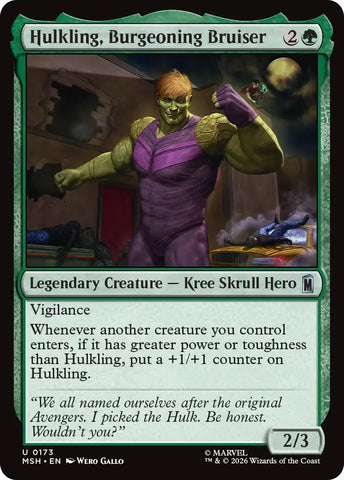 Hulkling, Burgeoning Bruiser (173) (Marvel Super Heroes)
