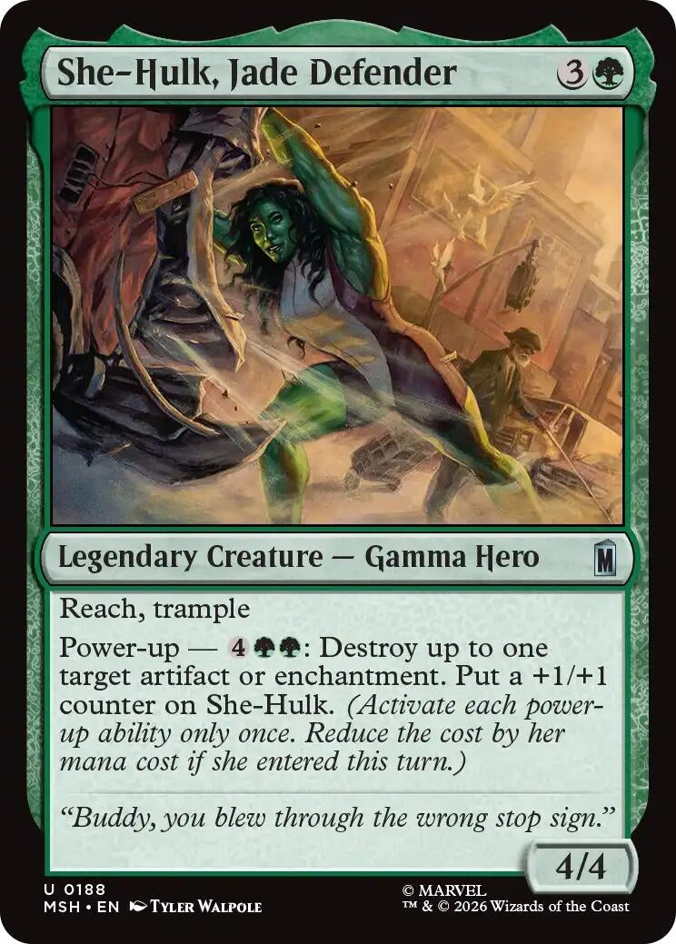 Image for She-Hulk, Jade Defender (188) (Marvel Super Heroes) - Magic: The Gathering