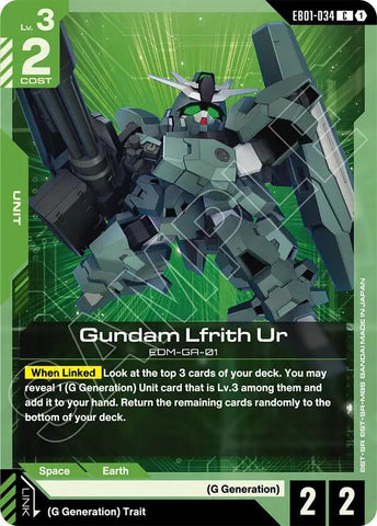 Image for Gundam Lfrith Ur (EB01-034) (Eternal Nexus) - Gundam Card Game
