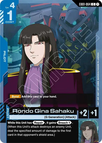 Image for Rondo Gina Sahaku (EB01-064) (Eternal Nexus) - Gundam Card Game