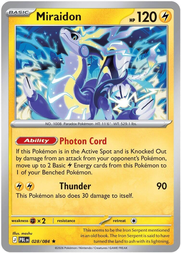 Image for Miraidon (028/084) (ME05: Pitch Black) (ME05) - Pokemon