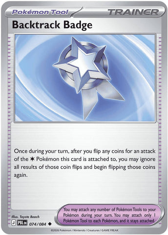 Image for Backtrack Badge (074/084) (ME05: Pitch Black) (ME05) - Pokemon