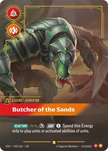 Renekton - Butcher of the Sands (Overnumbered) (190/166) (Vendetta) (VEN)