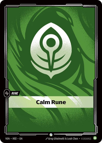 Image for Calm Rune (R02) (Vendetta) (VEN) - Riftbound: League of Legends Trading Card Game