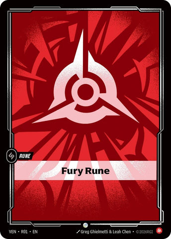 Image for Fury Rune (R01) (Vendetta) (VEN) - Riftbound: League of Legends Trading Card Game