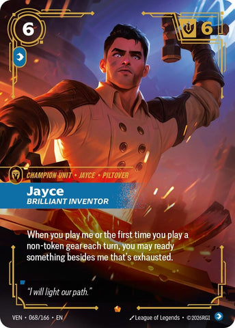 Image for Jayce, Brilliant Inventor (068/166) (Vendetta) (VEN) - Riftbound: League of Legends Trading Card Game